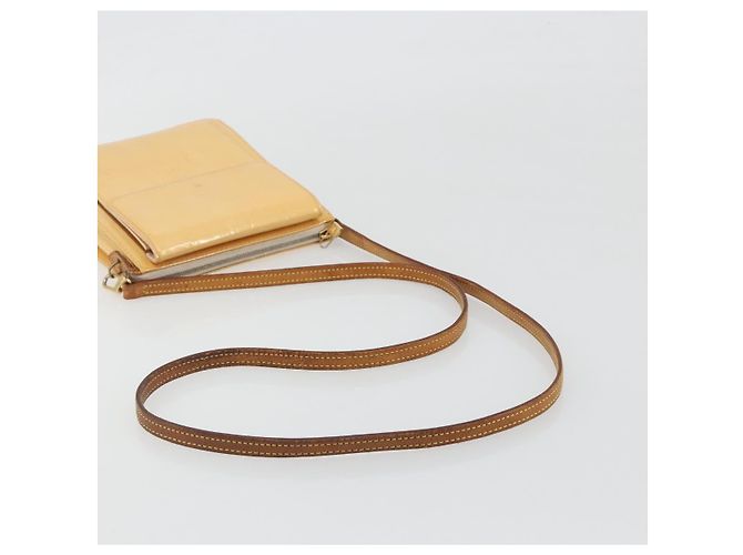 LOUIS VUITTON Monogram Vernis Motto Pouch Marshmallow Pink M91312 LV Auth 196217 - vista 7