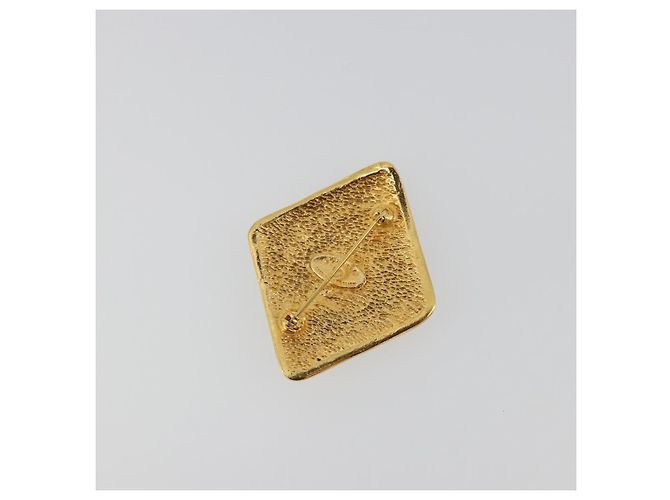 Spilla CHANEL Metallo Tono Oro CC Auth bs36545 - vista 3