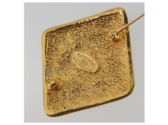 Spilla CHANEL Metallo Tono Oro CC Auth bs36545 - vista 5