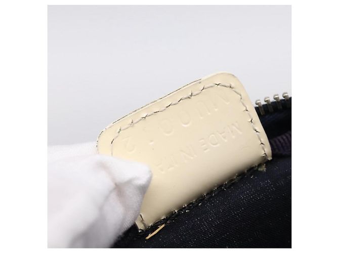 Pouch Christian Dior Trotter PVC Blu Argento Auth 194482 - vista 12