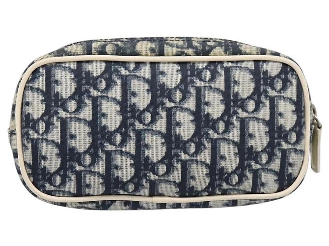 Pouch Christian Dior Trotter PVC Blu Argento Auth 194482 - vista 2