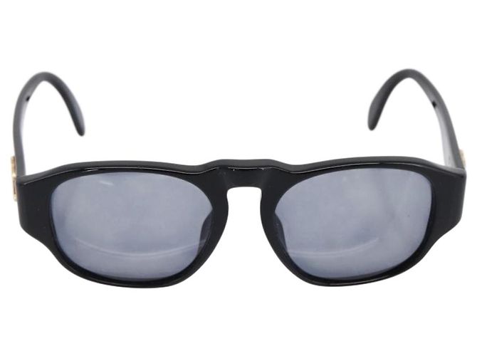 Occhiali da sole CHANEL Plastica Nero Dorato CC Auth BA15021 - vista 13