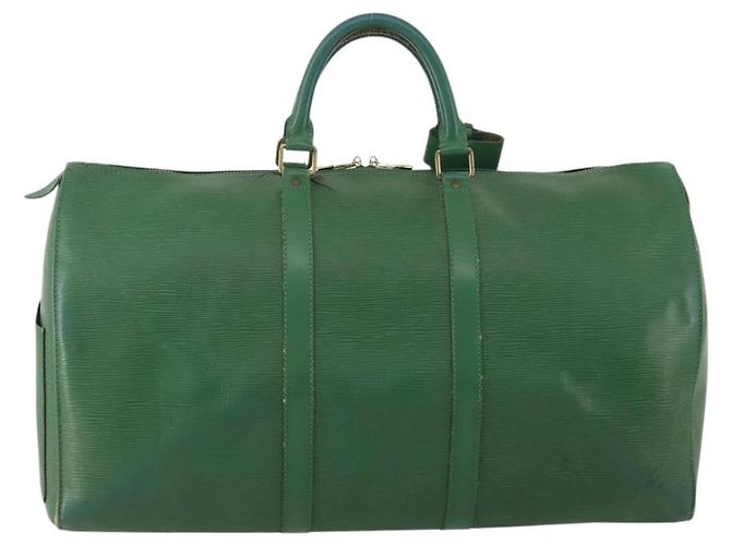 LOUIS VUITTON Epi Keepall 50 Boston Bag Green M42964 LV Auth ar14105 Verde - vista 2