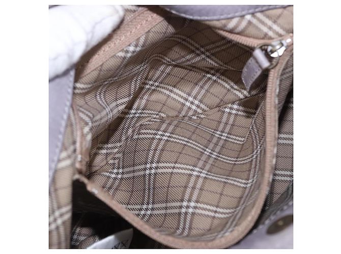 Borsa a Tracolla BURBERRY Pelle Grigia Tono Oro Auth 195354A Marrone - vista 21
