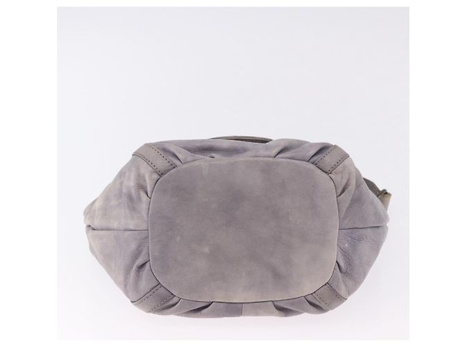 Borsa a Tracolla BURBERRY Pelle Grigia Tono Oro Auth 195354A Marrone - vista 5