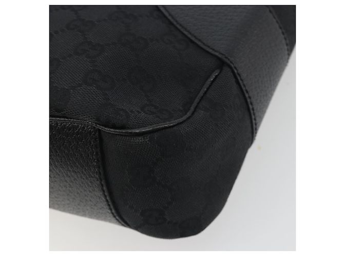 Borsa a tracolla GUCCI GG Canvas Nero Argento 113012 Auth 195436V - vista 15