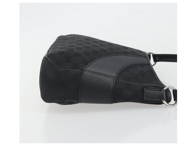 Borsa a tracolla GUCCI GG Canvas Nero Argento 113012 Auth 195436V - vista 3