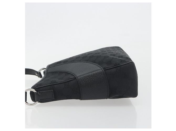 Borsa a tracolla GUCCI GG Canvas Nero Argento 113012 Auth 195436V - vista 4