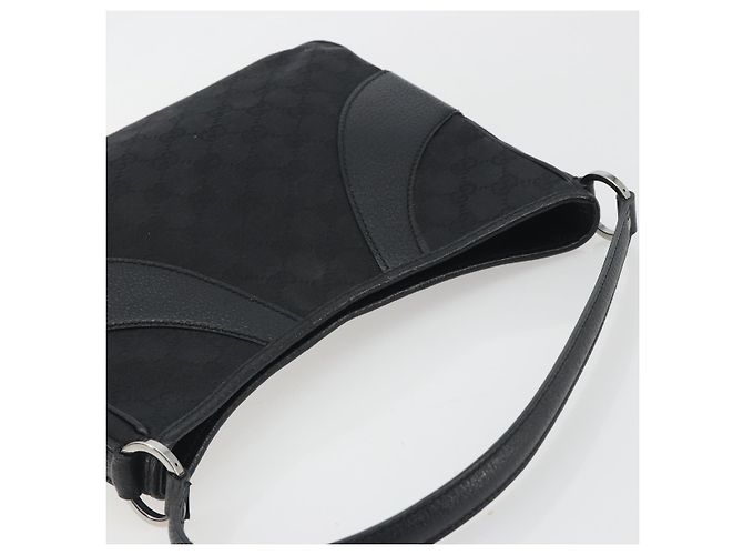 Borsa a tracolla GUCCI GG Canvas Nero Argento 113012 Auth 195436V - vista 6