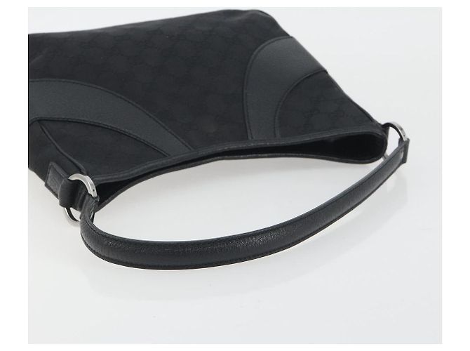 Borsa a tracolla GUCCI GG Canvas Nero Argento 113012 Auth 195436V - vista 7