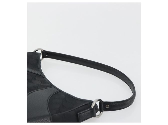 Borsa a tracolla GUCCI GG Canvas Nero Argento 113012 Auth 195436V - vista 8