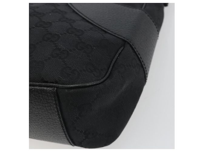 Borsa a tracolla GUCCI GG Canvas Nero Argento 113012 Auth 195436V - vista 9
