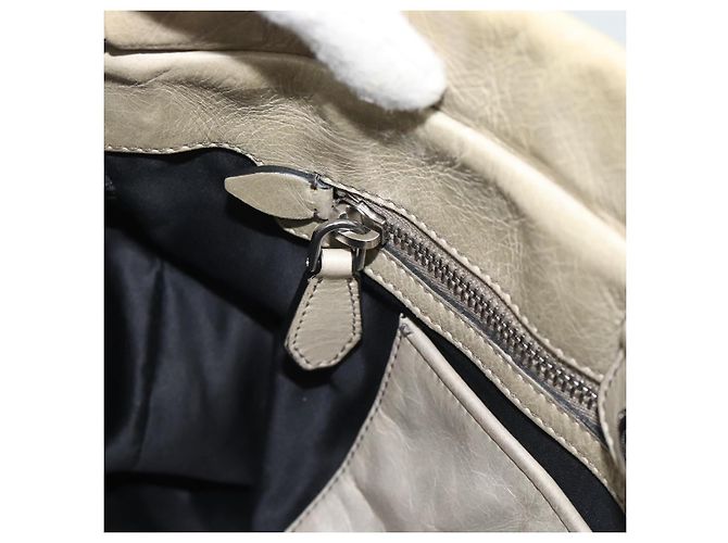 Borsa a mano Miu Miu in pelle 2way Beige Silver Auth bs36777V Argento - vista 21