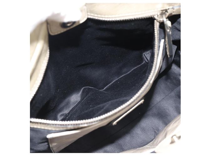 Borsa a mano Miu Miu in pelle 2way Beige Silver Auth bs36777V Argento - vista 22