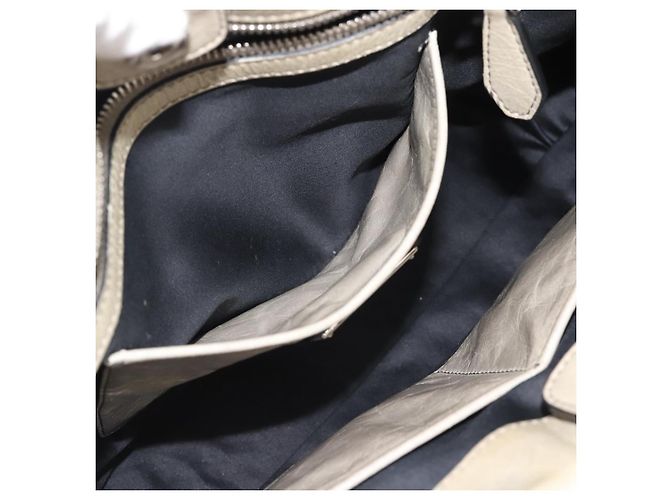 Borsa a mano Miu Miu in pelle 2way Beige Silver Auth bs36777V Argento - vista 23