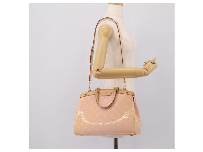 Borsa LOUIS VUITTON Monogram Vernis Blair MM Rose Velur M91588 LV Auth 196811V - vista 26