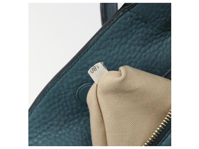 PRADA Tote Bag aus Leder hellblau goldfarben Auth 195376V - vista 12