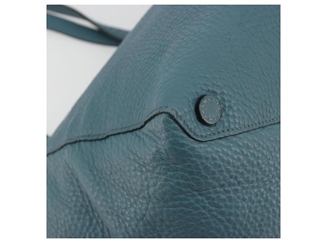PRADA Tote Bag aus Leder hellblau goldfarben Auth 195376V - vista 14