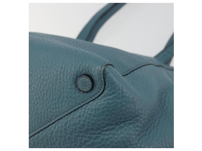 PRADA Tote Bag aus Leder hellblau goldfarben Auth 195376V - vista 15