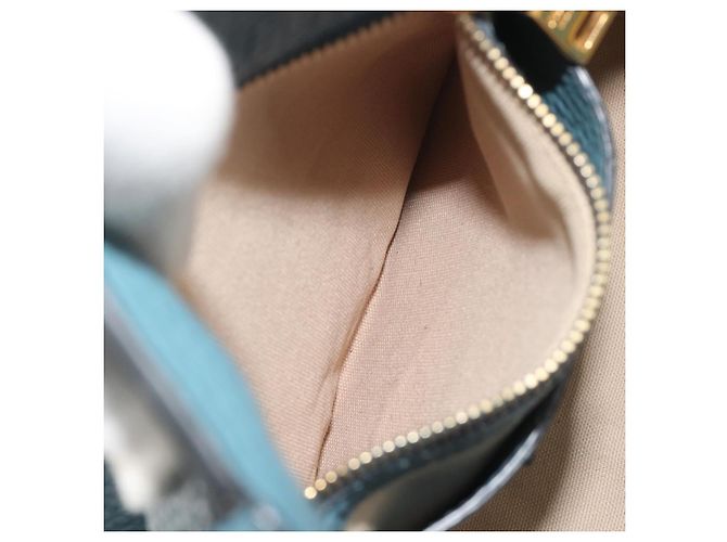 PRADA Tote Bag aus Leder hellblau goldfarben Auth 195376V - vista 22