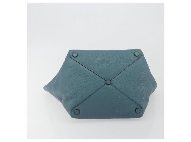 PRADA Tote Bag aus Leder hellblau goldfarben Auth 195376V - vista 5