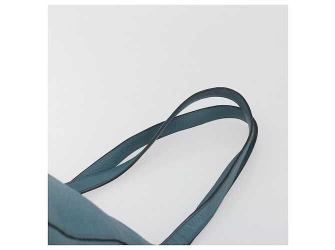 PRADA Tote Bag aus Leder hellblau goldfarben Auth 195376V - vista 8
