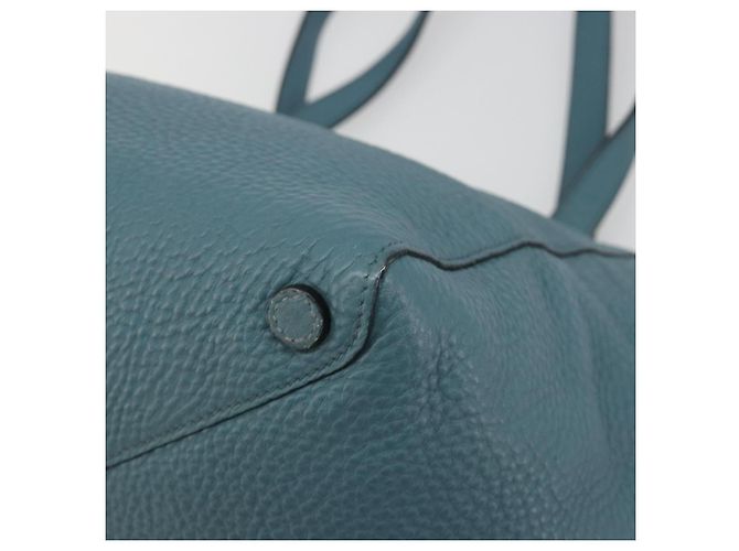 PRADA Tote Bag aus Leder hellblau goldfarben Auth 195376V - vista 9