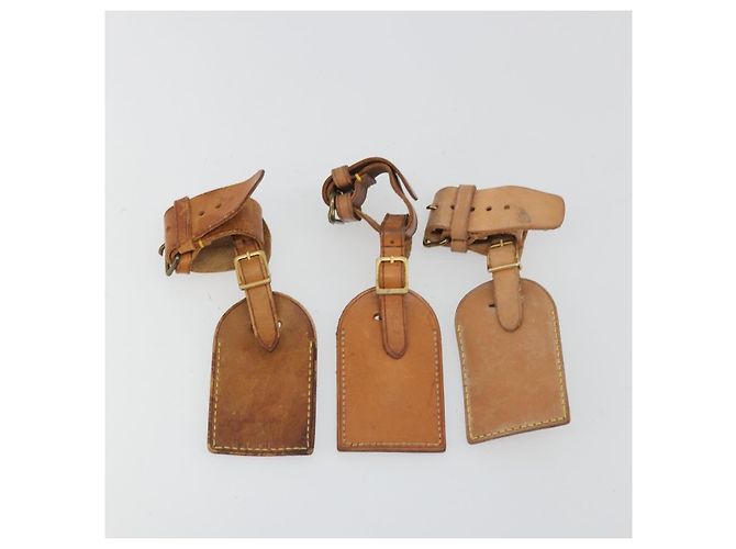 LOUIS VUITTON Etichetta per nome Powanie Set di 10 Pelle Powanie Beige LV Auth 191945 - vista 6