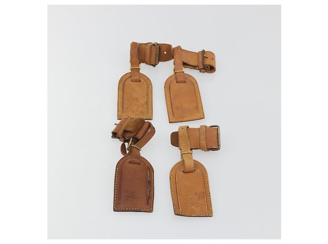 LOUIS VUITTON Etichetta per nome Powanie Set di 10 Pelle Powanie Beige LV Auth 191945 - vista 7