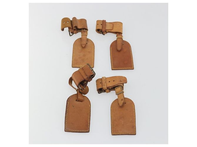 LOUIS VUITTON Etichetta per nome Powanie Set di 10 Pelle Powanie Beige LV Auth 191945 - vista 9