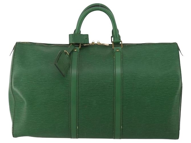 LOUIS VUITTON Epi Keepall 50 Boston Bag Green M42964 LV Auth ar14144 Verde - vista 13