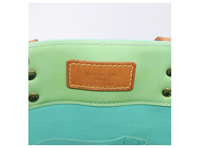 Borsa a mano LOUIS VUITTON Monogram Vernis Reade MM Peppermint M91305 LV Auth 195051 Verde - vista 18