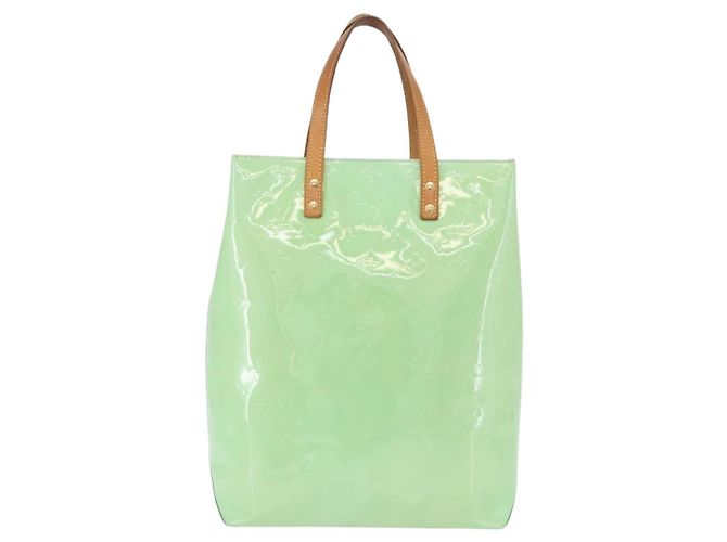 Borsa a mano LOUIS VUITTON Monogram Vernis Reade MM Peppermint M91305 LV Auth 195051 Verde - vista 2