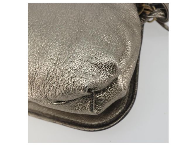 Borsa a tracolla Salvatore Ferragamo Gancini in pelle Argento Oro Auth 196304A D'oro - vista 15