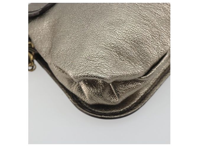 Borsa a tracolla Salvatore Ferragamo Gancini in pelle Argento Oro Auth 196304A D'oro - vista 16