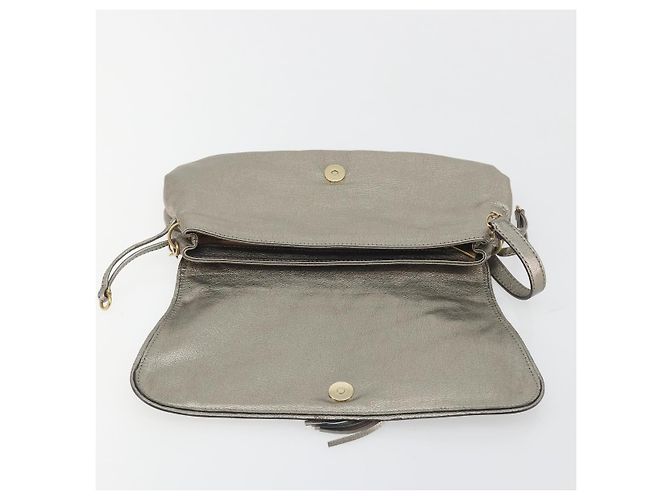 Borsa a tracolla Salvatore Ferragamo Gancini in pelle Argento Oro Auth 196304A D'oro - vista 18