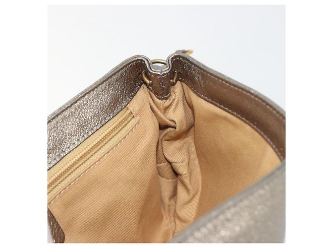 Borsa a tracolla Salvatore Ferragamo Gancini in pelle Argento Oro Auth 196304A D'oro - vista 19