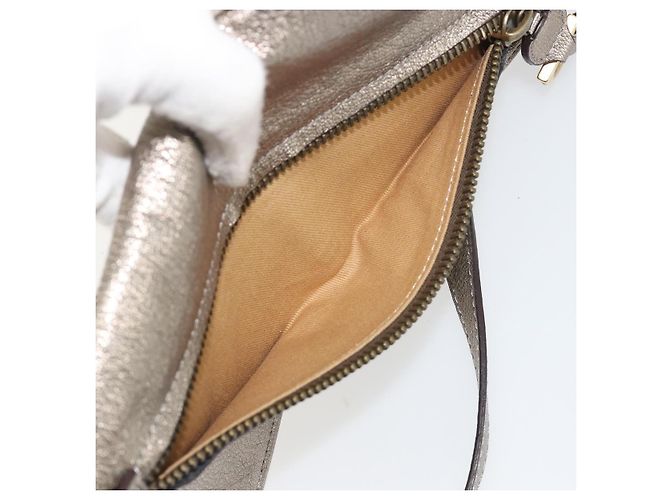 Borsa a tracolla Salvatore Ferragamo Gancini in pelle Argento Oro Auth 196304A D'oro - vista 23