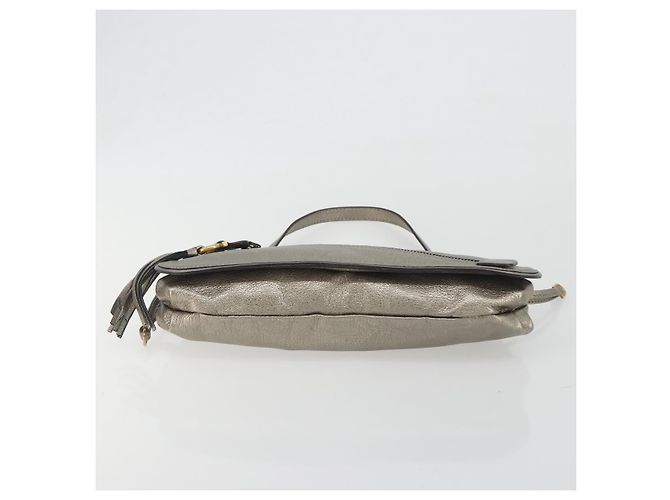 Borsa a tracolla Salvatore Ferragamo Gancini in pelle Argento Oro Auth 196304A D'oro - vista 5
