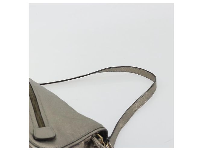 Borsa a tracolla Salvatore Ferragamo Gancini in pelle Argento Oro Auth 196304A D'oro - vista 8