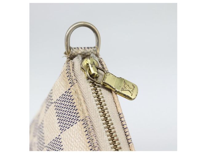 LOUIS VUITTON Damier Azur Pochette Accessoires Pouch N51986 LV Auth 196222 - vista 10