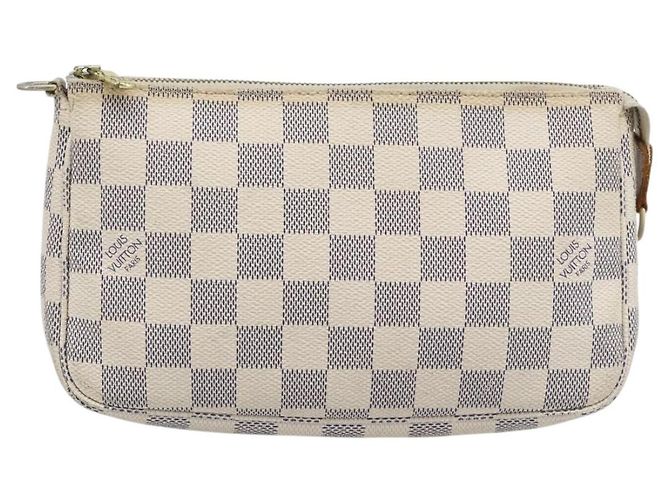LOUIS VUITTON Damier Azur Pochette Accessoires Pouch N51986 LV Auth 196222 - vista 13