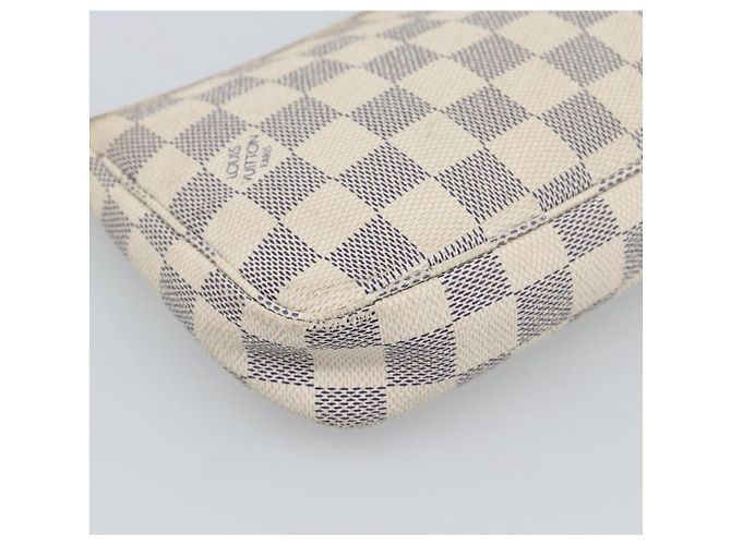 LOUIS VUITTON Damier Azur Pochette Accessoires Pouch N51986 LV Auth 196222 - vista 14