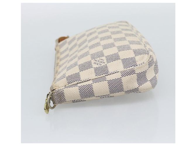 LOUIS VUITTON Damier Azur Pochette Accessoires Pouch N51986 LV Auth 196222 - vista 3