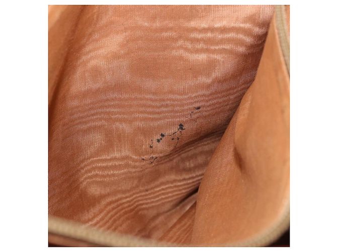Céline Borsa a mano CELINE Macadam Canvas PVC Leather Brown Gold Auth 195700 Marrone D'oro - vista 11