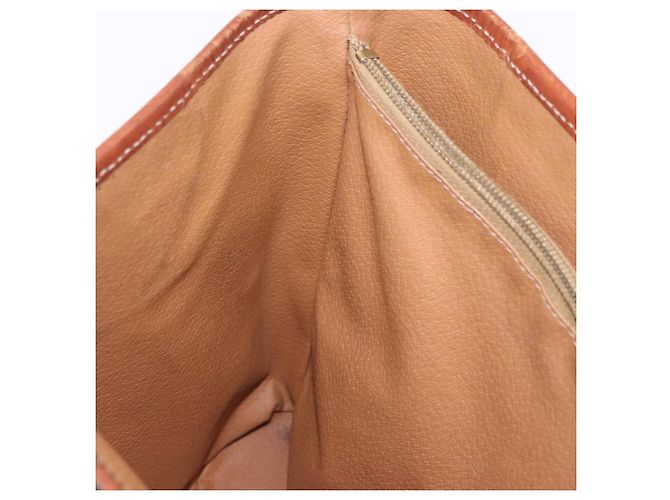 Céline Borsa a mano CELINE Macadam Canvas PVC Leather Brown Gold Auth 195700 Marrone D'oro - vista 23