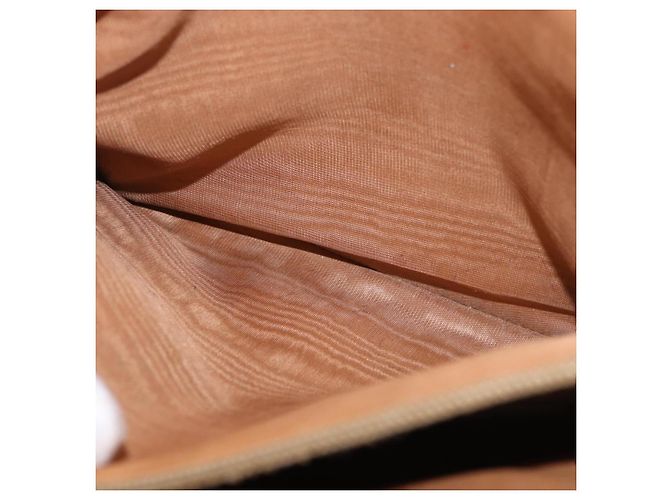 Céline Borsa a mano CELINE Macadam Canvas PVC Leather Brown Gold Auth 195700 Marrone D'oro - vista 25