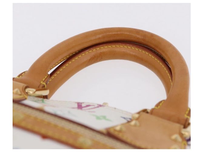 Borsa a mano LOUIS VUITTON Monogram Multicolor Alma White M92647 LV Auth ka5645V Bianco - vista 14