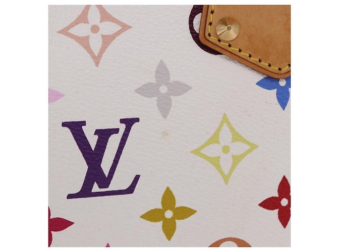Borsa a mano LOUIS VUITTON Monogram Multicolor Alma White M92647 LV Auth ka5645V Bianco - vista 3