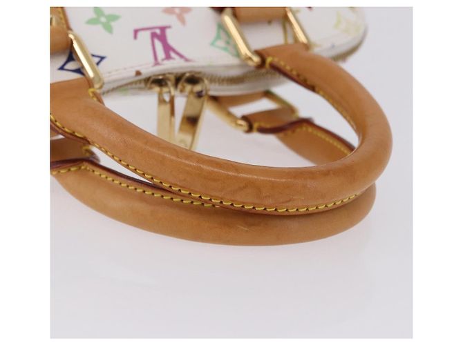 Borsa a mano LOUIS VUITTON Monogram Multicolor Alma White M92647 LV Auth ka5645V Bianco - vista 8